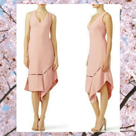 SALE🔖*$2,000 PRABAL GURUNG BLUSH ROSE PINK CREPE SILK LINED RUNWAY DRESS 4 - Picture 2 of 9